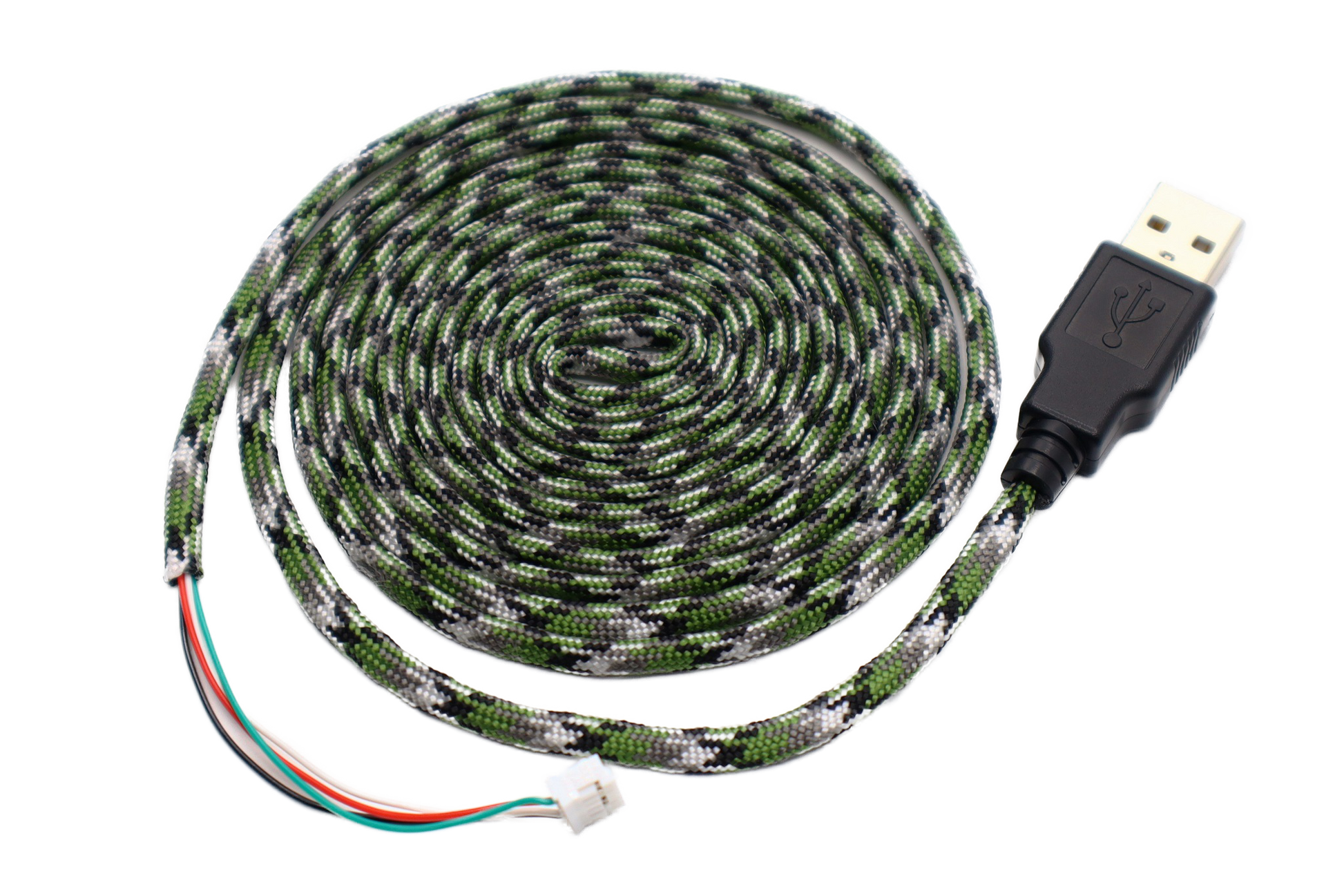 Camo Paracord Mouse Cable Black USB