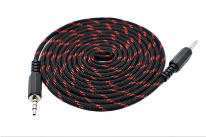 Paracord Audio Cable Black n red