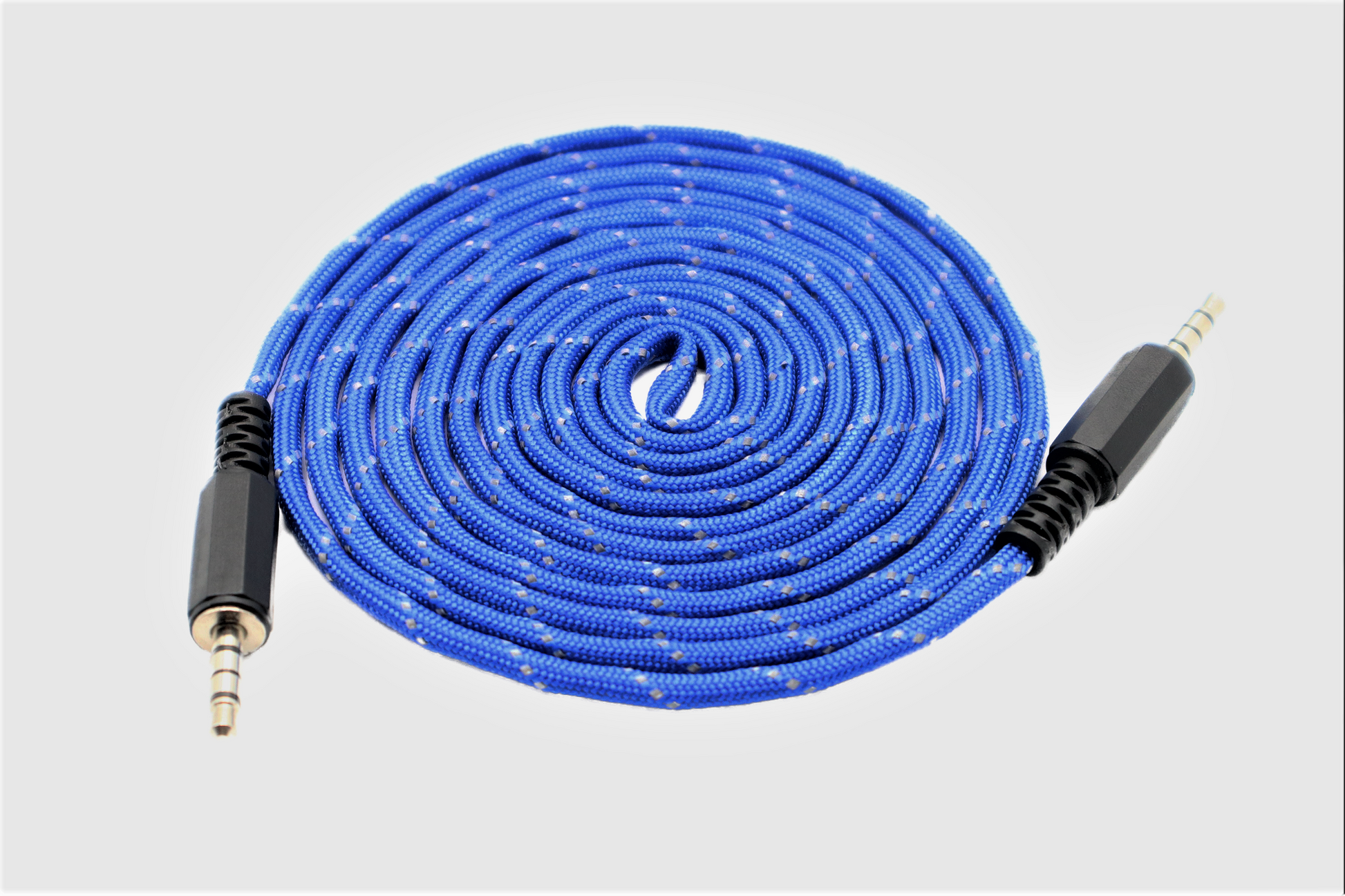 Paracord Audio Cable Blue n Silver