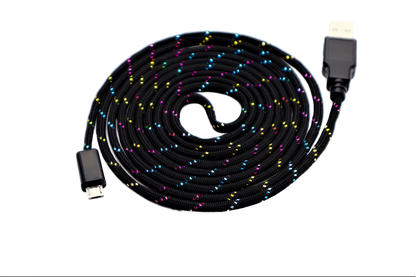 Glitter Sparkle Paracord Mouse Cable Micro USB