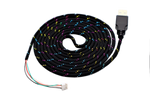Glitter Sparkle Paracord Mouse Cable Black USB
