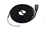 Glitter Sparkle Paracord Mouse Cable Black USB