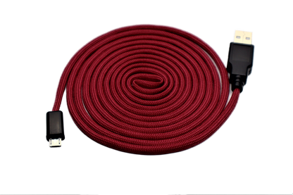 Blood Red Paracord Mouse Cable Micro USB