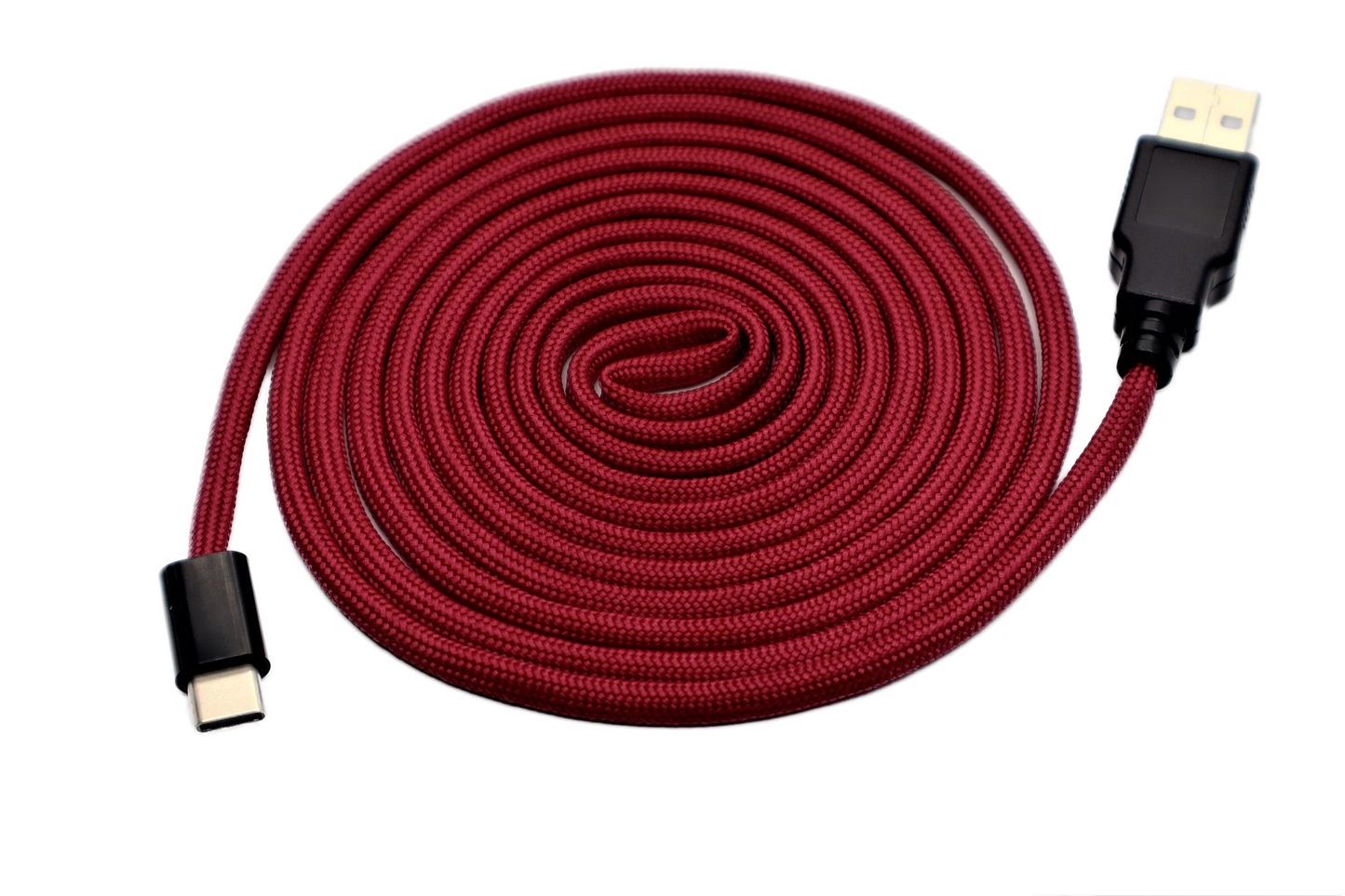 Blood Red Paracord Mouse Cable USB C