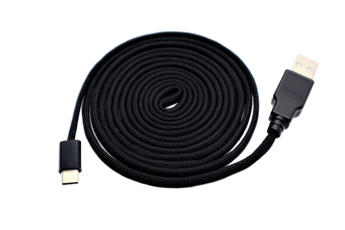 Jet Black Paracord Mouse Cable USB C