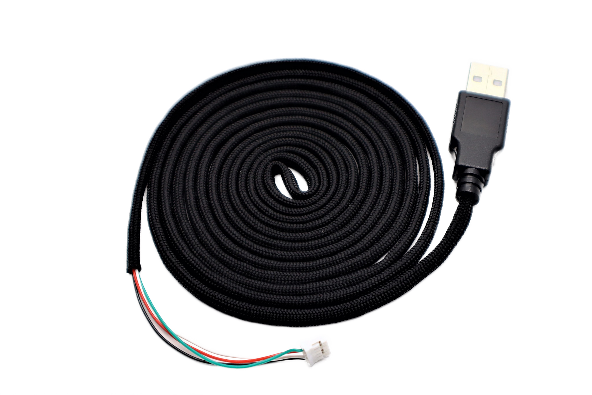 Jet Black Paracord Mouse Cable Black USB