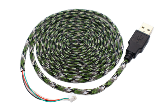 Camo Paracord Mouse Cable Black USB