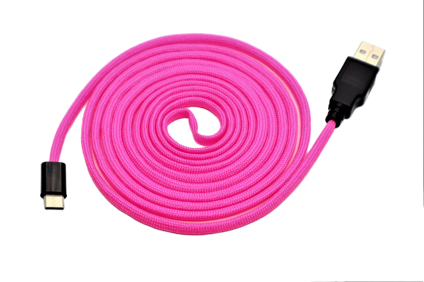 Hot Pink Paracord Mouse Cable USB C