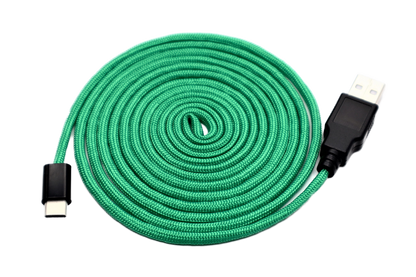 Ooze Green Paracord Mouse Cable USB C