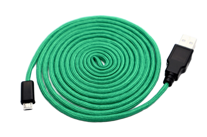 Ooze Green Paracord Mouse Cable Micro USB