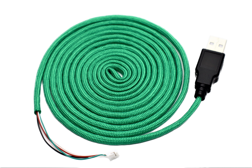 Ooze Green Paracord Mouse Cable Black USB
