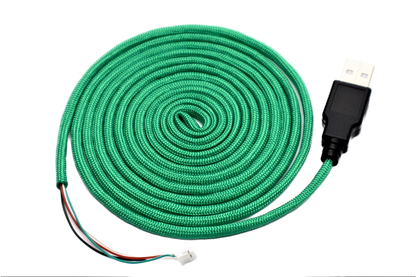 Ooze Green Paracord Mouse Cable Black USB