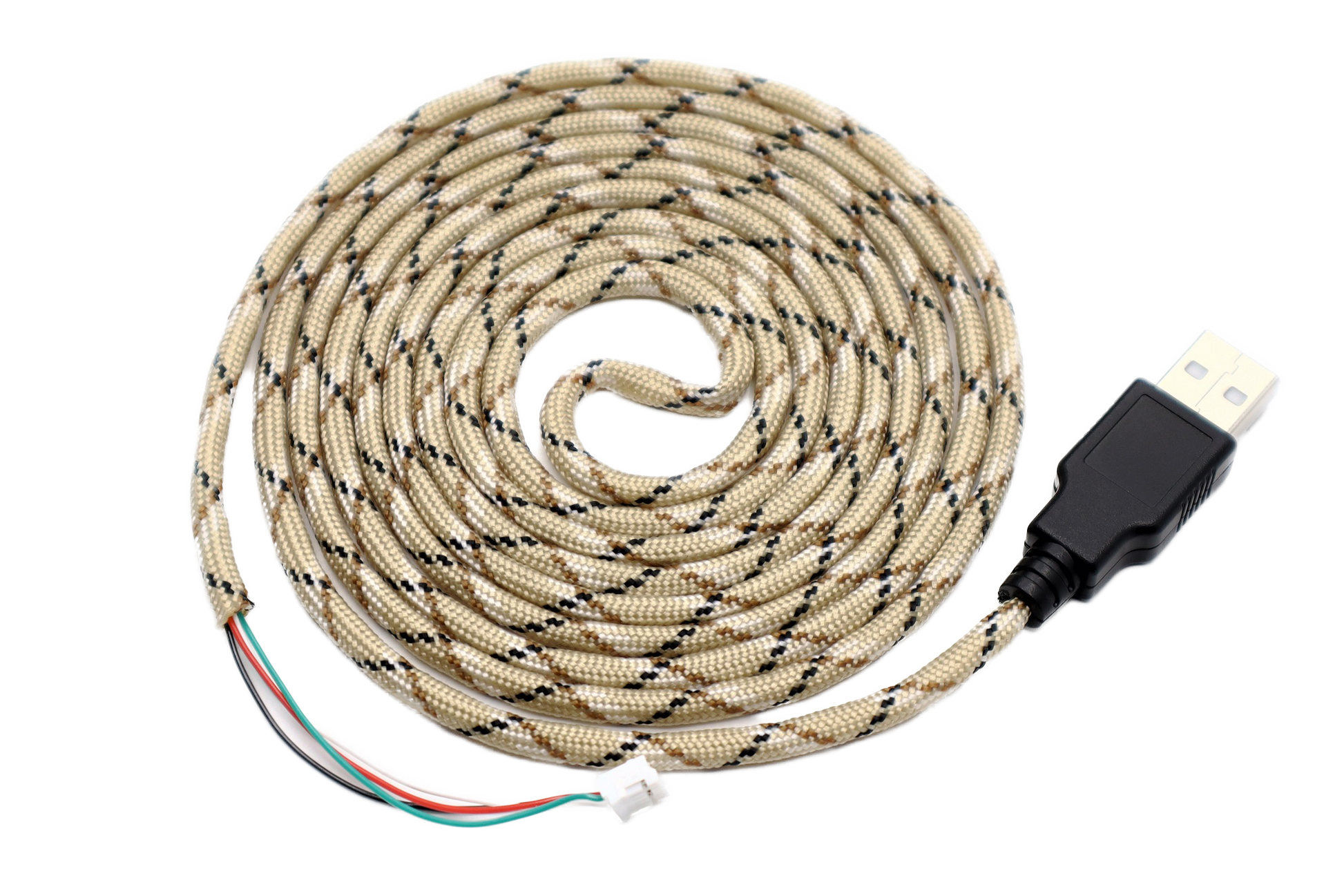 Desert Camo Paracord Mouse Cable Black USB