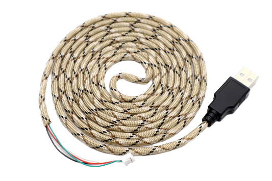 Desert Camo Paracord Mouse Cable Black USB