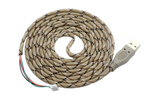 Desert Camo Paracord Mouse Cable Gray USB