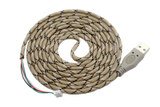 Desert Camo Paracord Mouse Cable Gray USB