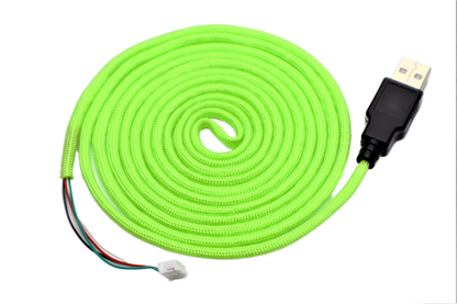 Neon Green Paracord Mouse Cable Black USB