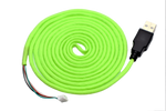 Neon Green Paracord Mouse Cable Black USB