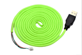 Neon Green Paracord Mouse Cable Black USB