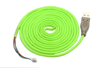 Neon Green Paracord Mouse Cable Gray USB