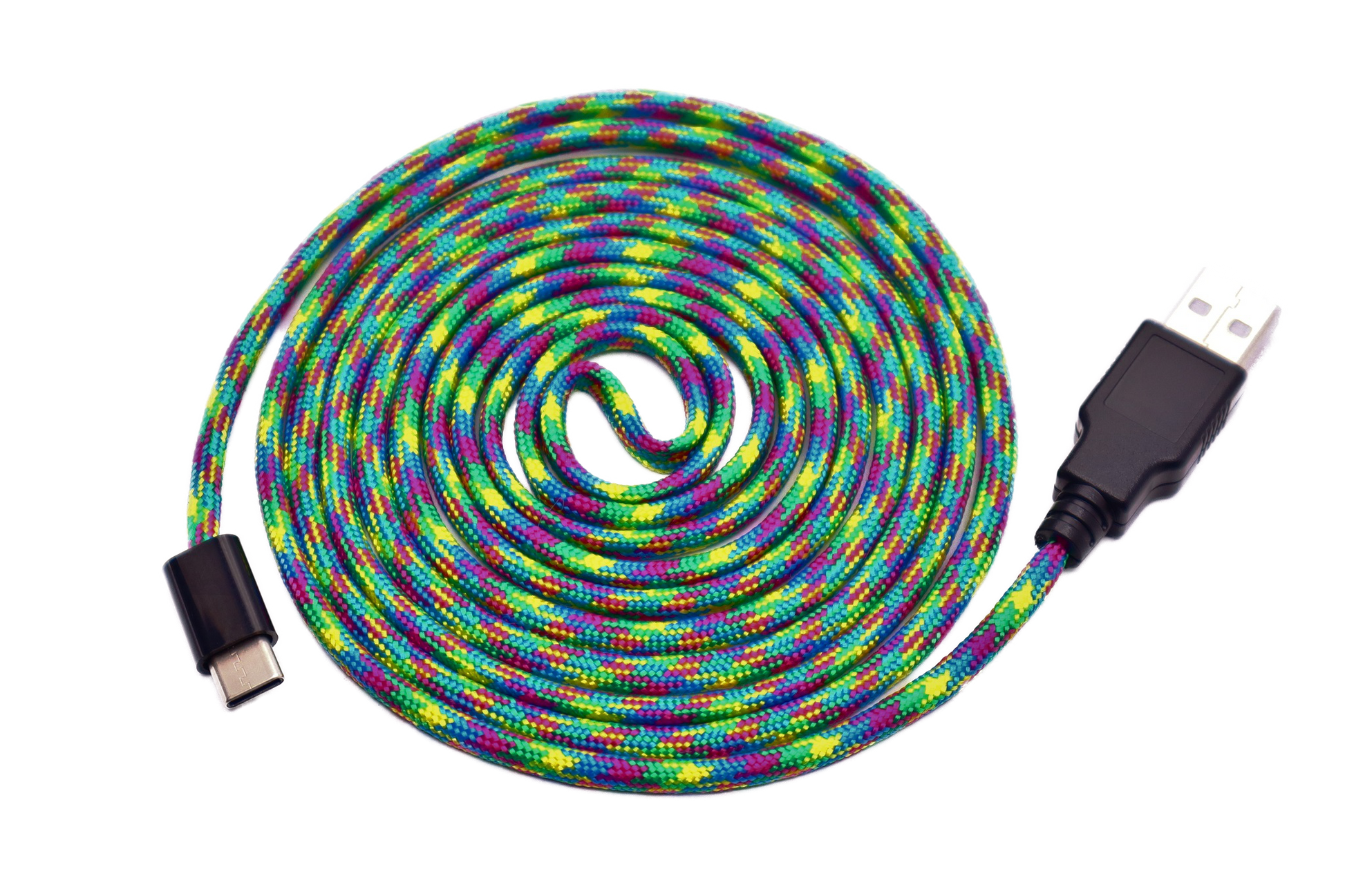 Rainbow Paracord Mouse Cable USB C