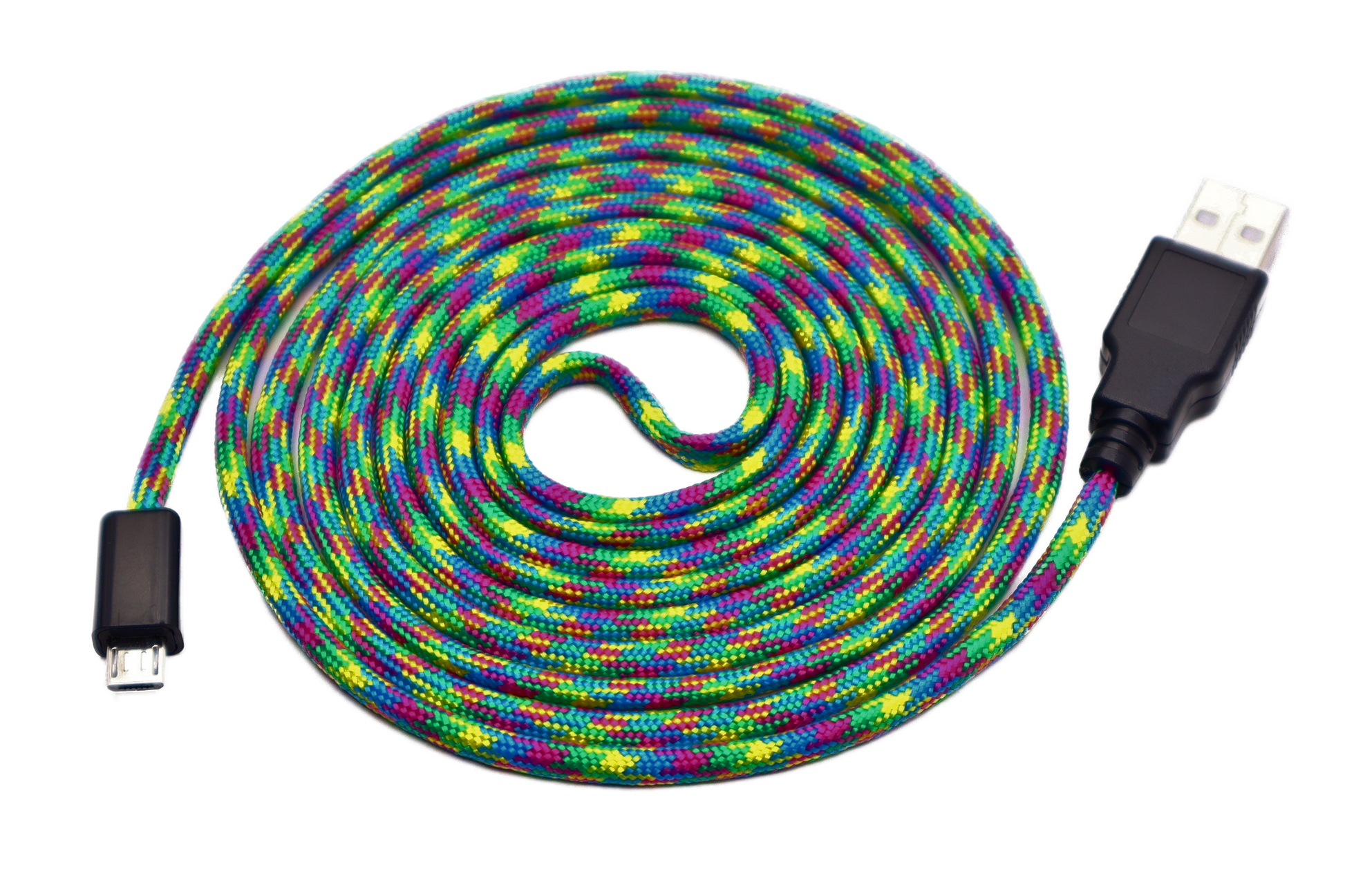 Rainbow Paracord Mouse Cable Micro USB