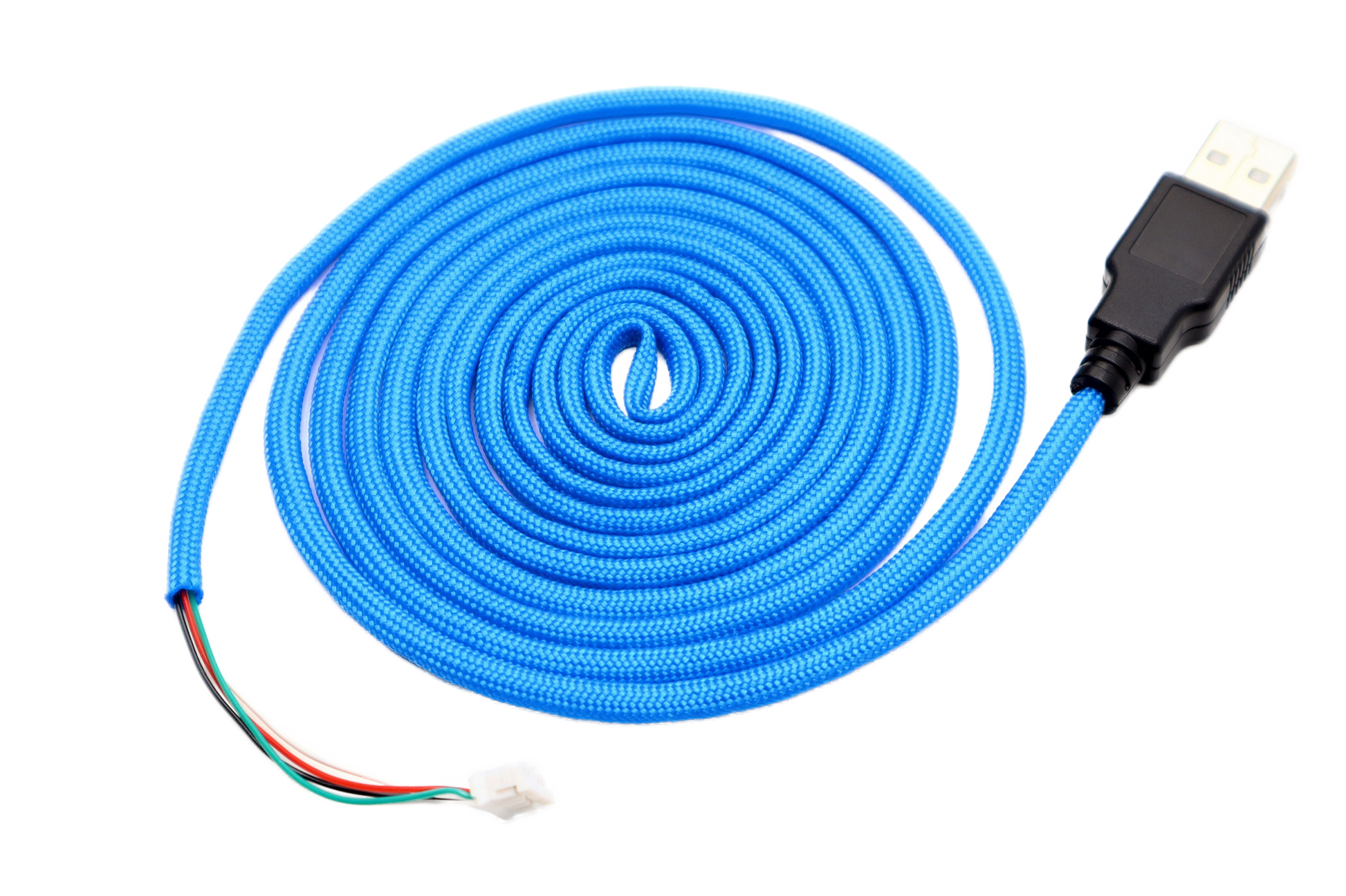 Royal Blue Paracord Mouse Cable Black USB