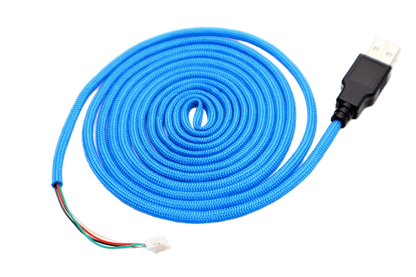 Royal Blue Paracord Mouse Cable Black USB