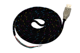 Glitter Sparkle Paracord Mouse Cable Gray USB