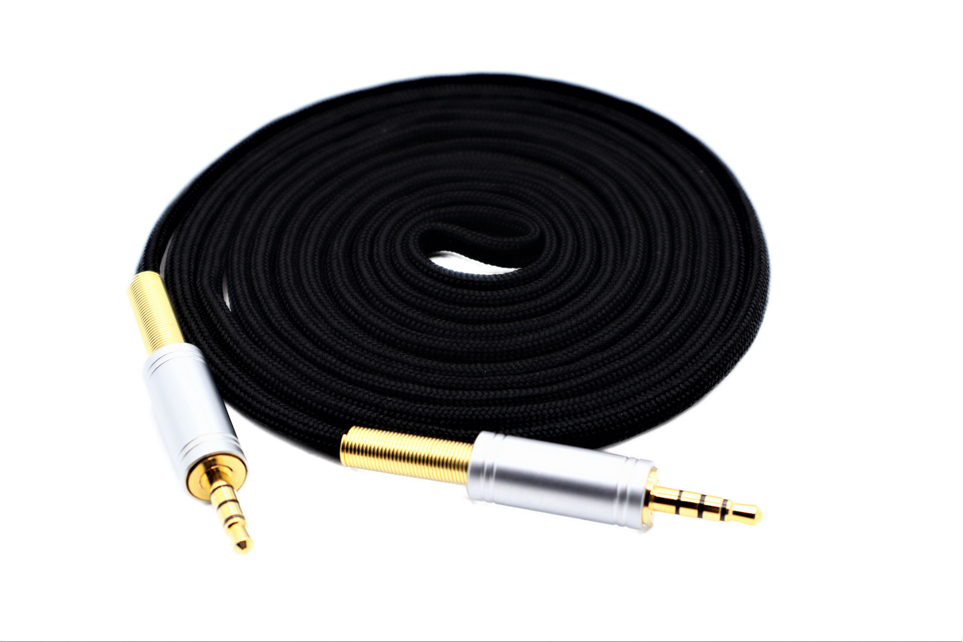 Paracord Audio Cable Black Gold Plated